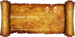 Vermes Vazul névjegykártya